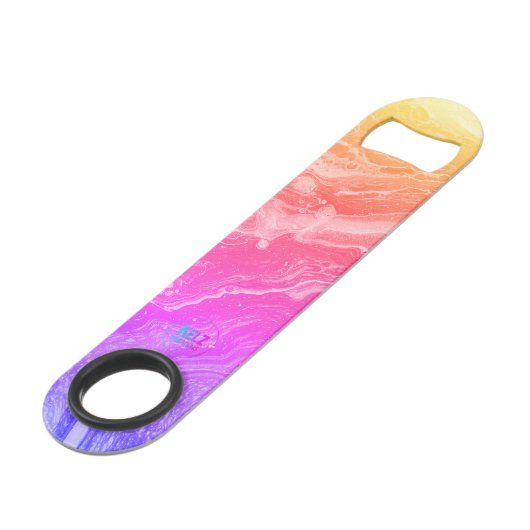 Ouvrage de bouteille violet rose jaune clair (Devant angulaire)