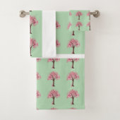 Ouvre-bouteille à motif d'arbres roses (En situation)
