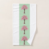 Ouvre-bouteille à motif d'arbres roses (Serviette à main)