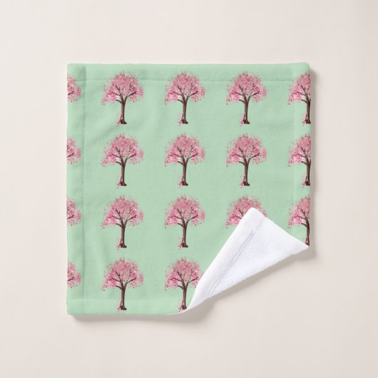 Ouvre-bouteille à motif d'arbres roses (Gant de toilette)