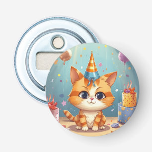 Ouvre-bouteille à thème chat, chat roux mignon