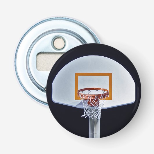 Ouvre-bouteille bouton de panier de basketball (Devant)