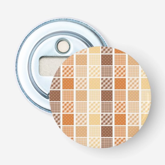 Ouvre-bouteille bouton orange marron (Devant)