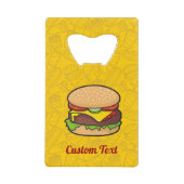 Ouvre-bouteille Carte de Crédit Cheeseburger (Devant)