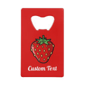 Ouvre-bouteille Carte de crédit Icône Fraise (Devant)