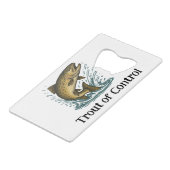 Ouvre-bouteille Carte de crédit Truite de Contrôle (Dos Angle)