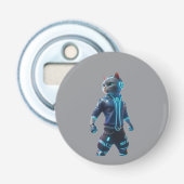 Ouvre-bouteille Chat Cyberpunk – Conception Techno (Devant)