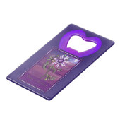Ouvre-bouteille de carte de crédit Fleur dans le d (Devant Angle)
