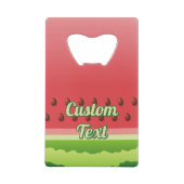 Ouvre-bouteille de carte de crédit fond pastèque (Devant)