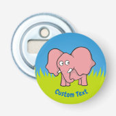 Ouvre-bouteille de dessin animé éléphant rose (Devant)
