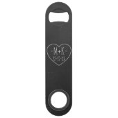 Ouvre-bouteille de mariage Merci Rustique Noir (Devant)