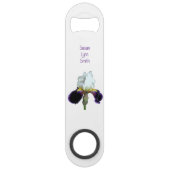 Ouvre-bouteille Iris Violet et Blanc Speed (Dos)
