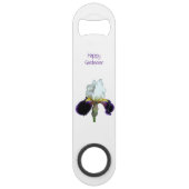 Ouvre-bouteille Iris Violet et Blanc Speed (Devant)