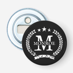 Ouvre-bouteille magnétique à monogramme de nom vin