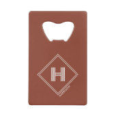 Ouvre-bouteille | Monogramme Initial Géométrique É (Devant)