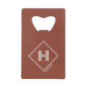 Ouvre-bouteille | Monogramme Initial Géométrique É (Dos)