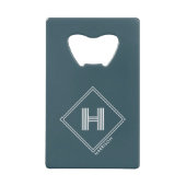 Ouvre-bouteille | Monogramme Initiale Géométrique (Devant)