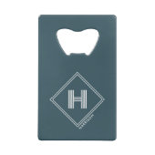 Ouvre-bouteille | Monogramme Initiale Géométrique (Dos)