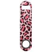 Ouvre-bouteille rapide à impression léopard rose v (Devant)