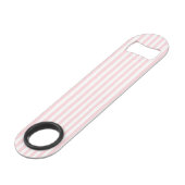 Ouvre-bouteille rapide rayé rose et blanc (Dos Angle)
