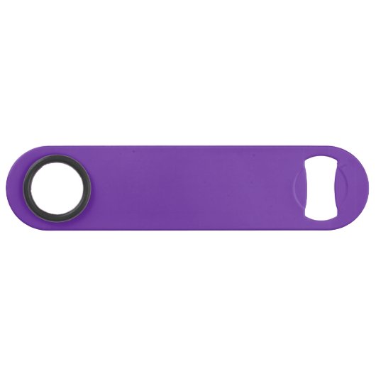 Ouvre-bouteille violet uni personnalisé avec texte (Devant (Horizontal))