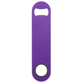 Ouvre-bouteille violet uni personnalisé avec texte (Devant)