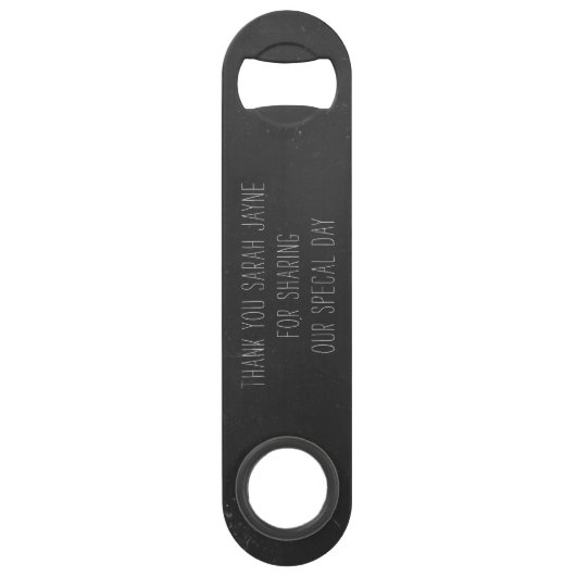 Ouvreur de bouteille de Mariage de Merci noir rust (Dos)