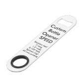 Ouvreur de bouteille fait sur commande de vitesse (Devant angulaire)