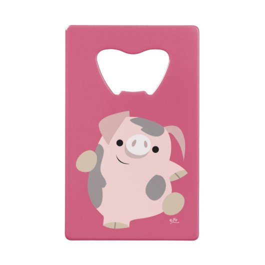 Ouvreur de bouteille mignon de porc de danse de (Devant)