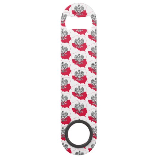 Ouvreur de bouteille polonais de drapeau de carte (Devant)