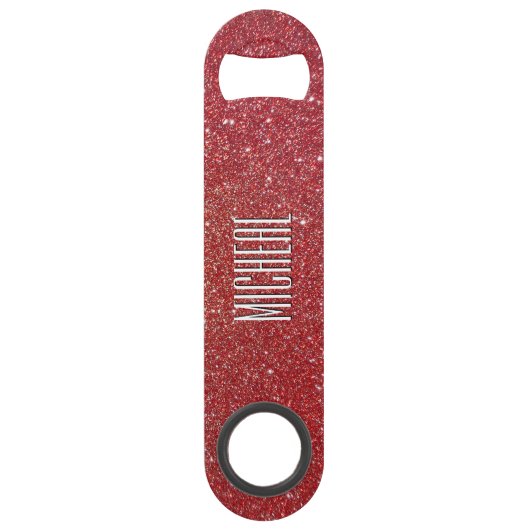 Ouvreur de bouteille rouge fait sur commande de (Dos)