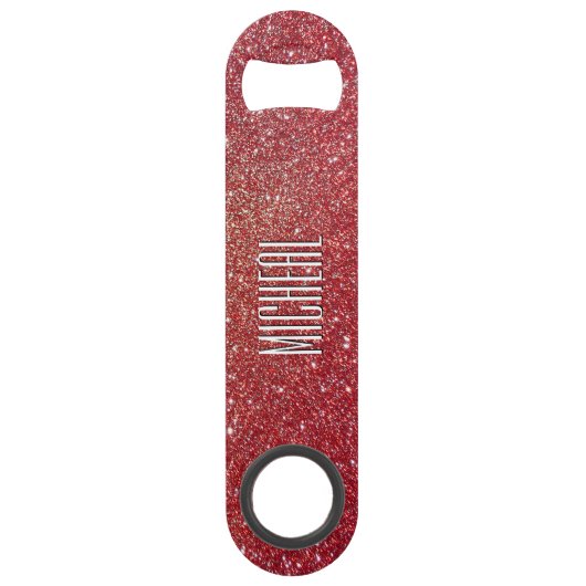 Ouvreur de bouteille rouge fait sur commande de (Devant)