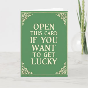 Ouvrez cette carte à feuilles de faux or Lucky