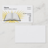 Ouvrez la conception de carte de visite de livre (Devant / Derrière)