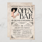 Ouvrez les invitations de barre et d'un mariage (Devant / Derrière)