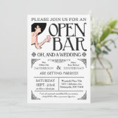 Ouvrez les invitations de barre et d'un mariage (Debout devant)