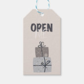 Ouvrez-moi ! étiquette cadeau de Noël (Devant)