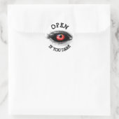 Ouvrez si vous osez, Sticker Eyeball effrayant (Sac)