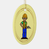 Ouvrier De Construction Homme Avec Ornement D'Exer (Droite)