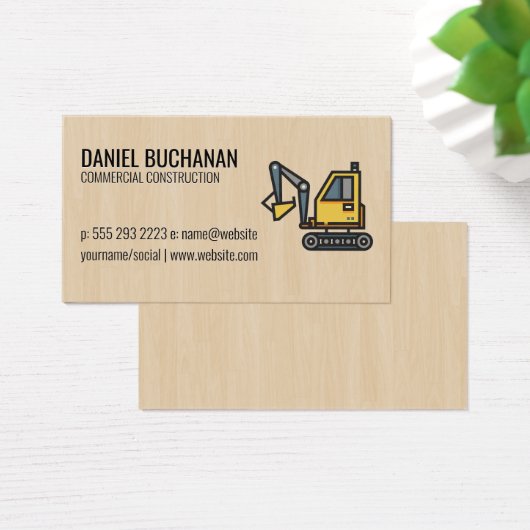 Ouvrier du bâtiment | Arrière - plan bois (Bureau)