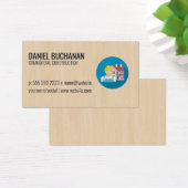 Ouvrier du bâtiment | Arrière - plan bois (Bureau)