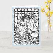 OUVRIR ANGEL, CARTE SYMPATHIQUE Vide (Fleur jaune)