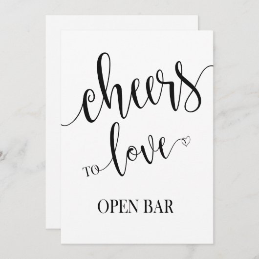 Ouvrir le panneau Mariage de carte plat à barres (Devant / Derrière)