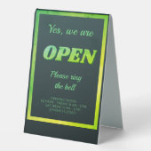 Ouvrir les heures d'ouverture du signe fermé vert (Recto)