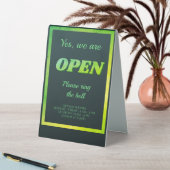 Ouvrir les heures d'ouverture du signe fermé vert (En SItu (Tableau))