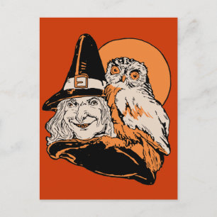  ouwe heks en haar Owl Briefkaart