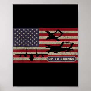 Ov-10 Bronco Observation Vliegtuig Amerikaanse vla Poster