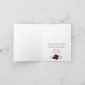 Ovaal Afbeelding Paarse Boho Rozen QR Code Huwelij Bedankkaart (Binnen)