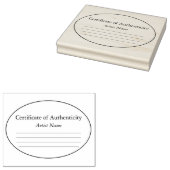 Ovaal Certificaat van Authenticiteit Kunstwerk Sta Rubberstempel (Gestempeld)