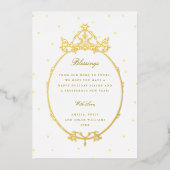 Ovaal Frans Lijst Kerstfoto Goud Folie Feestdagenkaart (Voorkant)